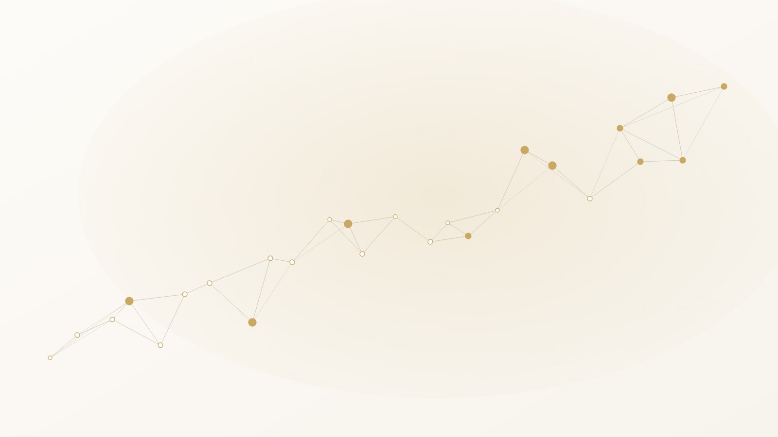 Golden concentric field lines converging on a boardroom table seen from above — TimeWaver information-field analysis for business