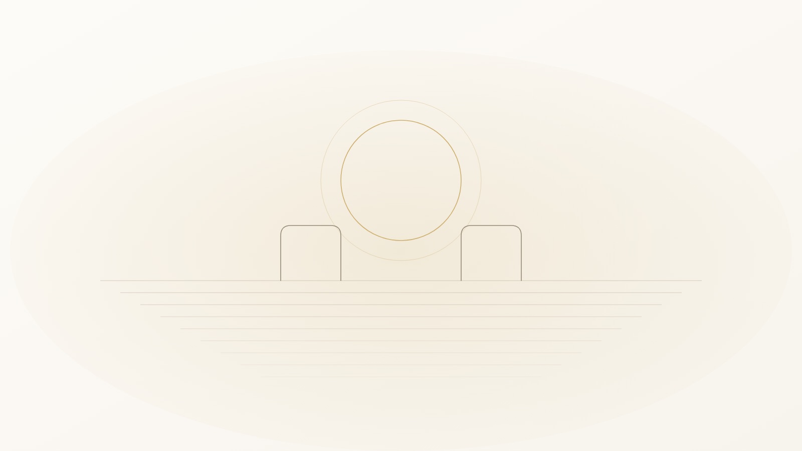 Golden information-field waveform over a minimal Singapore skyline — private TimeWaver sessions
